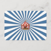 Circus carnaval luier loterij baby shower informatiekaartje (Achterkant)