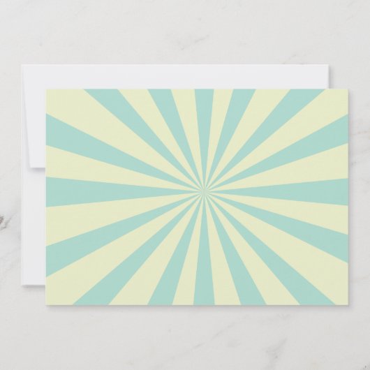 Circus Carnaval Mint Lemon Baby shower Uitnodiging (Achterkant)