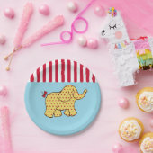 Circus Carnaval Olifant Party Papier Borden Papieren Bordje (Feest)