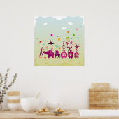 circus carnaval overdag poster (Keuken)