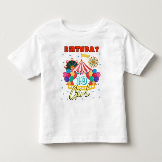 Circus Carnaval Party Meisje Thema Custom Kinder Shirts (Voorkant)