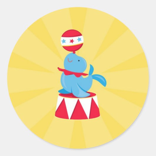 Circus Carnaval Party Sticker (Voorkant)