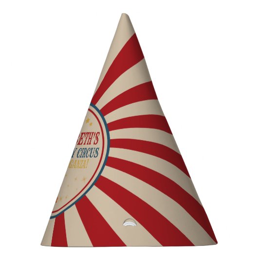  Circus Carnaval Rood en Blauw Verjaardag Pet Feesthoedjes (Rechts)