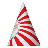 Circus Carnaval Rood en Blauw Verjaardag Pet Feesthoedjes (Rechts)