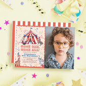 Circus Carnaval Tent Dieren Verjaardagsfoto Kaart