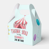 Circus Carnaval thema Kind's Verjaardagsfeest Bedankdoosjes (Voorkant Zijde)