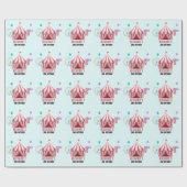 Circus Carnaval thema Kind's Verjaardagsfeest Cadeaupapier (Vlak)