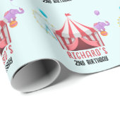 Circus Carnaval thema Kind's Verjaardagsfeest Cadeaupapier (Rol Hoek)