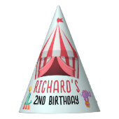 Circus Carnaval thema Kind's Verjaardagsfeest Feesthoedjes (Voorkant)