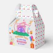 Circus Carnaval thema Kleurrijk Verjaardagsfeest Bedankdoosjes (Achterkant)