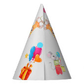 Circus Carnaval thema Kleurrijk Verjaardagsfeest Feesthoedjes (Achterkant)