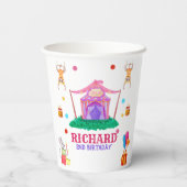 Circus Carnaval thema Kleurrijk Verjaardagsfeest Papieren Bekers (Achterkant)