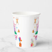 Circus Carnaval thema Kleurrijk Verjaardagsfeest Papieren Bekers (Rechts)