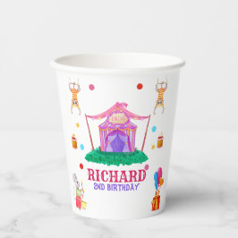 Circus Carnaval thema Kleurrijk Verjaardagsfeest Papieren Bekers