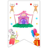 Circus Carnaval thema Kleurrijk Verjaardagsfeest Vlaggetjes (Eerste vlag)