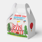 Circus Carnaval thema Verjaardagsfeest Bedankdoosjes (Achterkant)