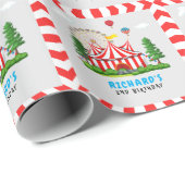 Circus Carnaval thema Verjaardagsfeest Cadeaupapier (Rol Hoek)