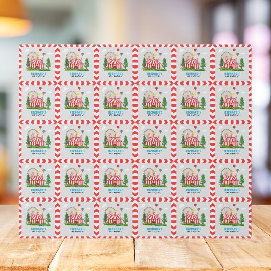 Circus Carnaval thema Verjaardagsfeest Cadeaupapier