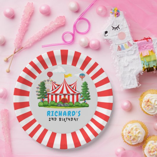 Circus Carnaval thema Verjaardagsfeest Papieren Bordje (Feest)