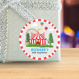 Circus Carnaval thema Verjaardagsfeest Ronde Sticker