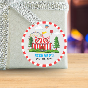 Circus Carnaval thema Verjaardagsfeest Ronde Sticker