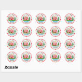 Circus Carnaval thema Verjaardagsfeest Ronde Sticker (Vel)