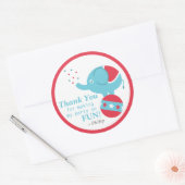 Circus, Carnaval thema verjaardagsfeestdecoratie Ronde Sticker (Envelop)