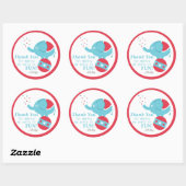 Circus, Carnaval thema verjaardagsfeestdecoratie Ronde Sticker (Vel)
