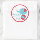 Circus, Carnaval thema verjaardagsfeestdecoratie Ronde Sticker (Tas)