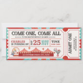  Circus Carnaval Ticket Verjaardag Kaart (Voorkant)