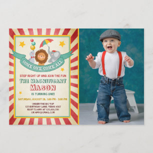  Circus carnaval uitnodiging