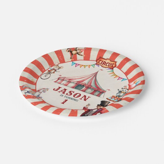 Circus Carnaval Verjaardag Bord (Gekanteld)