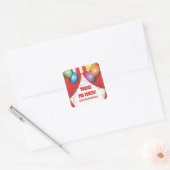Circus Carnaval Verjaardag Dank u Sticker (Envelop)