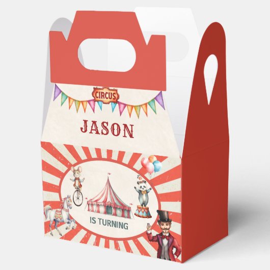 Circus Carnaval Verjaardag Favoriet Box Bedankdoosjes (Geopend)