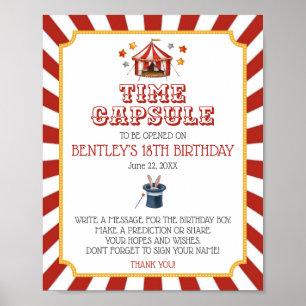 Circus Carnaval Verjaardag Tijd Capsule Set Poster