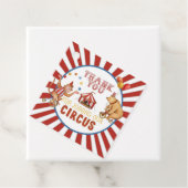Circus carnaval verjaardags- of baby shower gunst bedankjes labels (In situ)