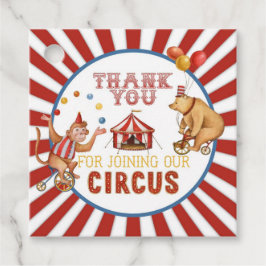Circus carnaval verjaardags- of baby shower gunst  bedankjes labels