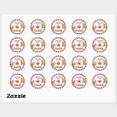 Circus carnaval verjaardags- of baby shower gunst  ronde sticker (Vel)