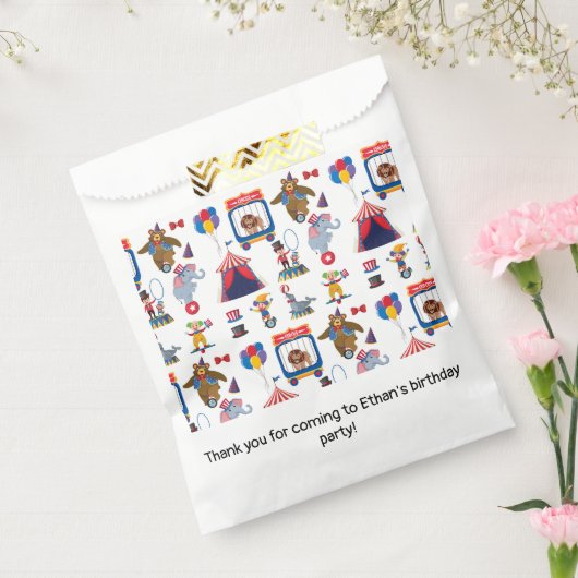 Circus Carnaval verjaardagsfeest Baby shower Bedankzakje (Gezegeld)