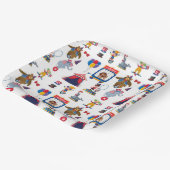 Circus Carnaval verjaardagsfeest Baby shower Papieren Bordje (Gebogen)