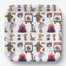 Circus Carnaval verjaardagsfeest Baby shower Papieren Bordje