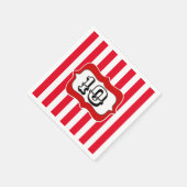 Circus carnaval verjaardagsfeest DIY AGE strepen Servet (Hoek)