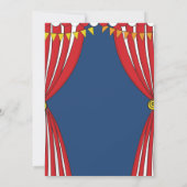 Circus Carnaval Verjaardagsfeest Fun Tent Uitnodig Kaart (Achterkant)