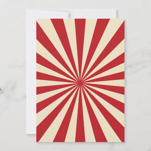  Circus Carnaval Verjaardagsfeest Kaart (Achterkant)