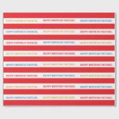 Circus Carnaval Verjaardagsfeest Verpakkingspapier Cadeaupapier (Vlak)