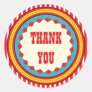 Circus carnaval verjaardagsfeestje dank u Sticker