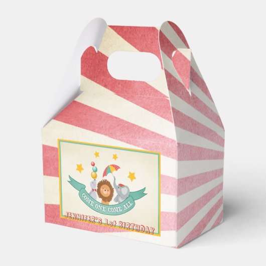 Circus Carnaval Verjaardagsfeestje Favor Box  Bedankdoosjes (Achterkant)