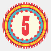 Circus Carnaval Verjaardagsfeestje Sticker (Voorkant)