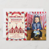 Circus Carnaval Verjaardagsfoto Kaart (Voorkant)