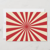 Circus Carnaval Verjaardagsfoto Kaart (Achterkant)